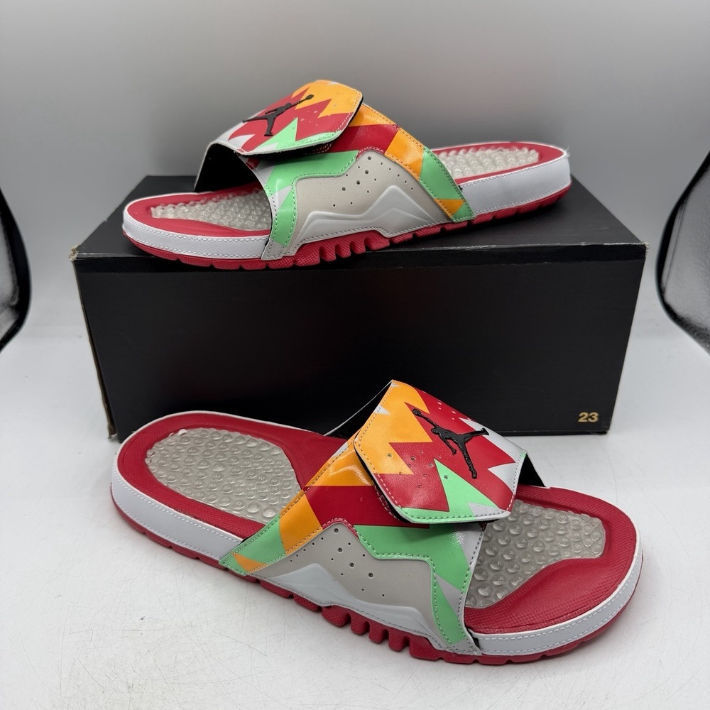 Air Jordan Hydro VII Sweater 7 Retro‎ HARE Slides Mens Sz 9 Sandals 705467-105
